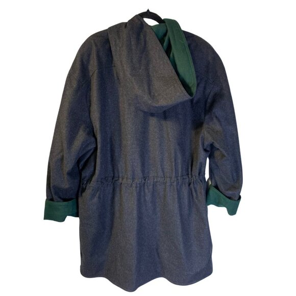 Eduard Kettner Lodenfrey Women's Hooded Jacket Size 2XL Cinched Waist Wool Blend - Picture 2 of 9